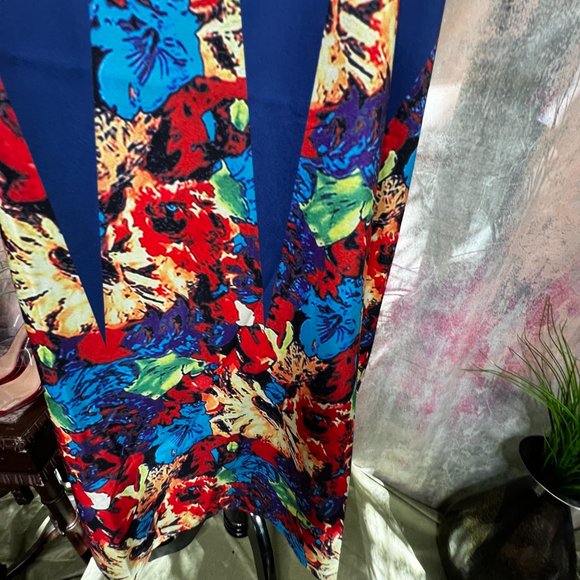 NWOT 📌 Colorful unusually Design  Maxi A-Line Sleeveless Dress - Picture 3 of 14